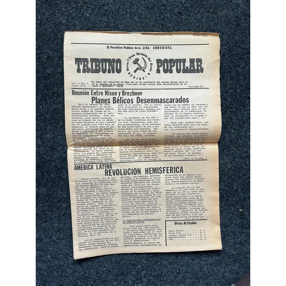 1974 Cold War Plans Exposed Soviet Peace Plan Propaganda Newspaper, Vintage Com